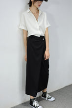 將圖片載入圖庫檢視器 TRR 不規則有點酷有點帥的半身裙 女生一粒扣長裙露腳腕休閑下裝
