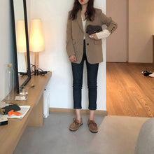 將圖片載入圖庫檢視器 2021春秋新款復古chic小西裝外套女韓版休閑氣質ins西服上衣女潮
