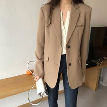 將圖片載入圖庫檢視器 2021春秋新款復古chic小西裝外套女韓版休閑氣質ins西服上衣女潮
