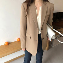 將圖片載入圖庫檢視器 2021春秋新款復古chic小西裝外套女韓版休閑氣質ins西服上衣女潮

