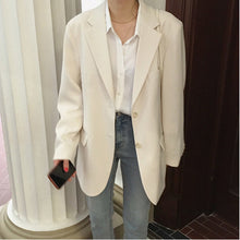 將圖片載入圖庫檢視器 2021新款黑色寬松ins西裝外套女春秋韓版網紅休閑氣質女士小西服

