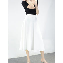 將圖片載入圖庫檢視器 TRR 2021夏半身裙百搭高腰中長裙A字大擺顯瘦 優雅仙女白裙子ins

