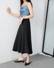 將圖片載入圖庫檢視器 TRR 半身裙飄逸長裙高腰顯瘦 好看又耐看 迷人的小女生 閉眼收
