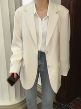 將圖片載入圖庫檢視器 2021新款黑色寬松ins西裝外套女春秋韓版網紅休閑氣質女士小西服
