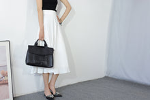 將圖片載入圖庫檢視器 TRR 2021夏半身裙百搭高腰中長裙A字大擺顯瘦 優雅仙女白裙子ins
