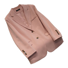 將圖片載入圖庫檢視器 2021春秋新款韓版時尚休閑chic小西裝外套女氣質ins粉色西服薄款
